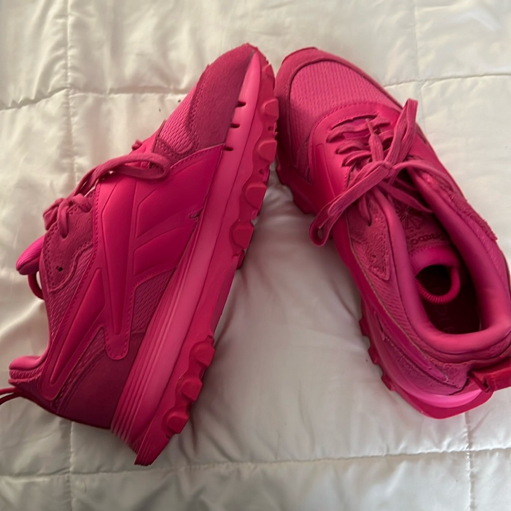 Pink Cardi B Reebok Sneakers, Size 10
